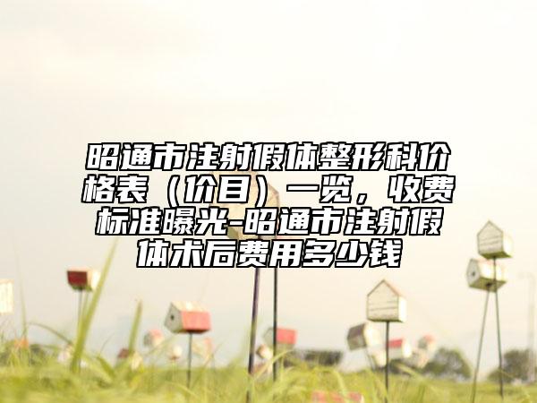 昭通市注射假體整形科價格表（價目）一覽，收費標(biāo)準(zhǔn)曝光-昭通市注射假體術(shù)后費用多少錢