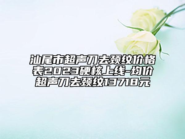 汕尾市超聲刀去頸紋價(jià)格表2023硬核上線-均價(jià)超聲刀去頸紋13718元
