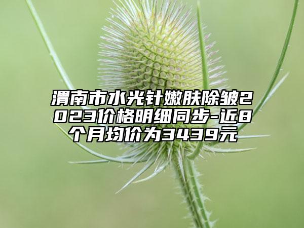 渭南市水光針嫩膚除皺2023價(jià)格明細(xì)同步-近8個(gè)月均價(jià)為3439元