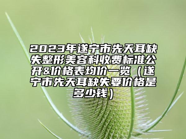 2023年遂寧市先天耳缺失整形美容科收費(fèi)標(biāo)準(zhǔn)公開(kāi)&價(jià)格表均價(jià)一覽（遂寧市先天耳缺失要價(jià)格是多少錢(qián)）