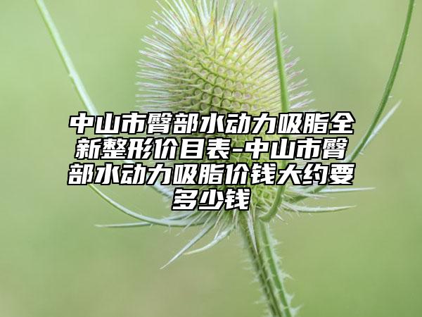 中山市臀部水動力吸脂全新整形價目表-中山市臀部水動力吸脂價錢大約要多少錢