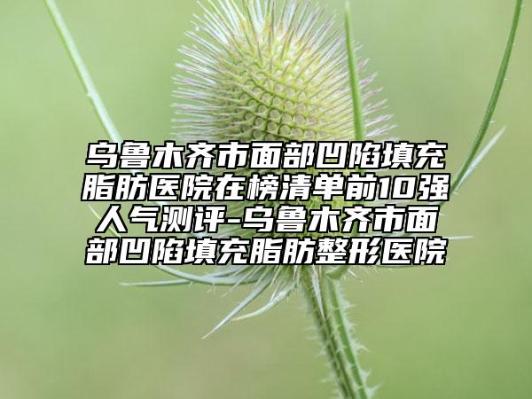 烏魯木齊市面部凹陷填充脂肪醫(yī)院在榜清單前10強人氣測評-烏魯木齊市面部凹陷填充脂肪整形醫(yī)院