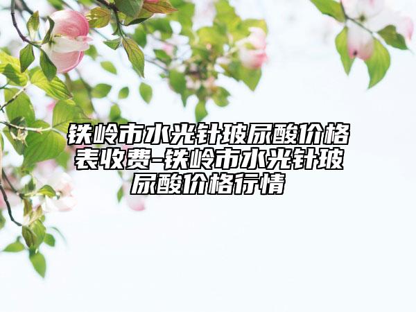 鐵嶺市水光針玻尿酸價格表收費-鐵嶺市水光針玻尿酸價格行情