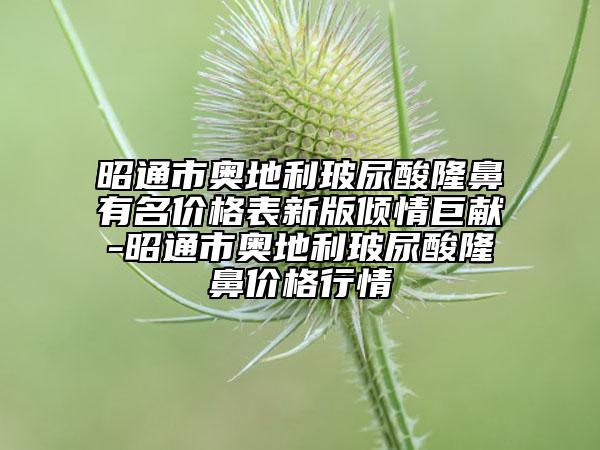 昭通市奧地利玻尿酸隆鼻有名價(jià)格表新版傾情巨獻(xiàn)-昭通市奧地利玻尿酸隆鼻價(jià)格行情
