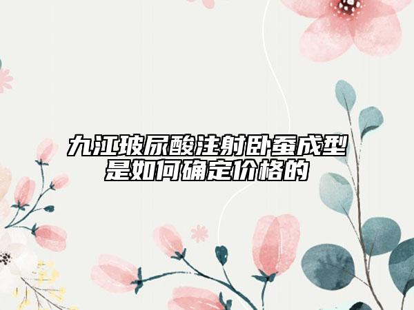 九江玻尿酸注射臥蠶成型是如何確定價(jià)格的