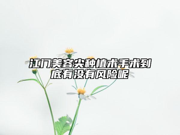 江門美容尖種植術(shù)手術(shù)到底有沒有風(fēng)險(xiǎn)呢