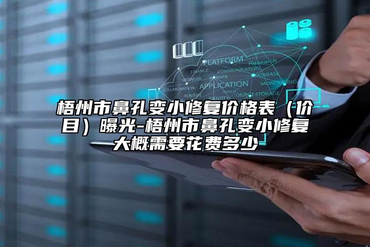 梧州市鼻孔變小修復(fù)價(jià)格表（價(jià)目）曝光-梧州市鼻孔變小修復(fù)大概需要花費(fèi)多少