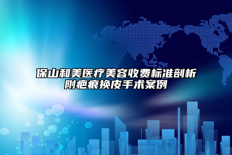 保山和美醫(yī)療美容收費標準剖析附疤痕換皮手術(shù)案例