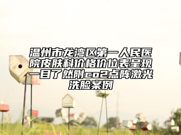 溫州市龍灣區(qū)第一人民醫(yī)院皮膚科價格價位表呈現(xiàn)一目了然附co2點陣激光洗臉案例