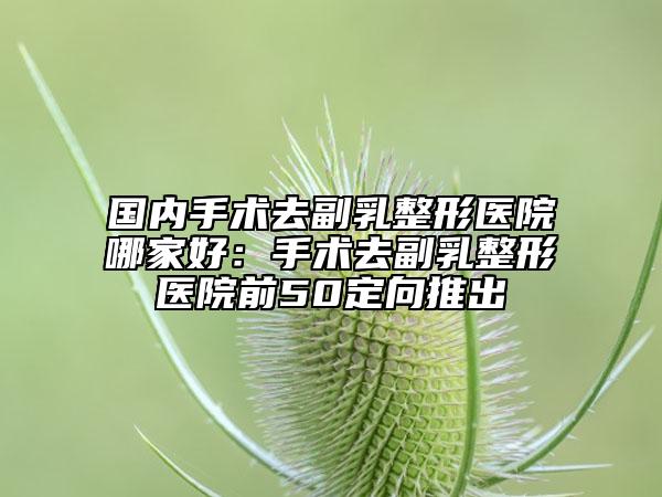 國內手術去副乳整形醫(yī)院哪家好：手術去副乳整形醫(yī)院前50定向推出