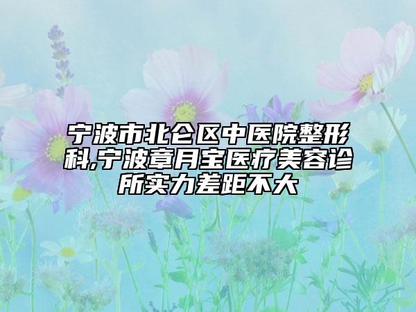 寧波市北侖區(qū)中醫(yī)院整形科,寧波章月寶醫(yī)療美容診所實(shí)力差距不大