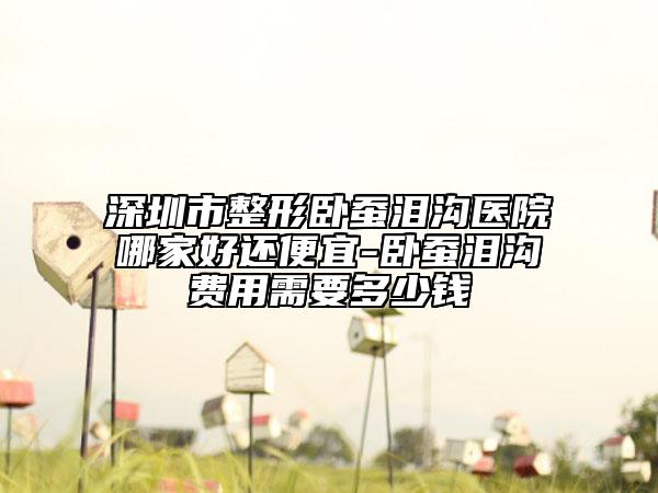 深圳市整形臥蠶淚溝醫(yī)院哪家好還便宜-臥蠶淚溝費用需要多少錢