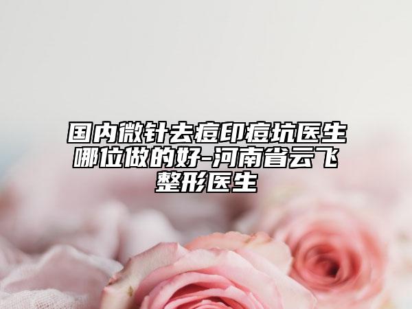 國(guó)內(nèi)微針去痘印痘坑醫(yī)生哪位做的好-河南省云飛整形醫(yī)生