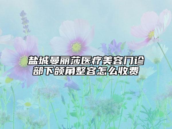 鹽城曼麗莎醫(yī)療美容門診部下頜角整容怎么收費(fèi)