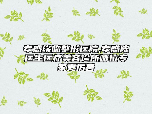 孝感緣臨整形醫(yī)院,孝感陳醫(yī)生醫(yī)療美容診所哪位專家更厲害
