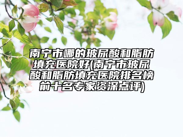 南寧市哪的玻尿酸和脂肪填充醫(yī)院好(南寧市玻尿酸和脂肪填充醫(yī)院排名榜前十名專家資深點評)