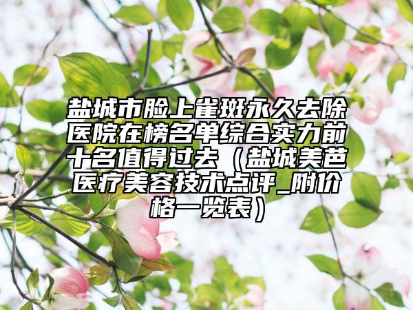 鹽城市臉上雀斑永久去除醫(yī)院在榜名單綜合實(shí)力前十名值得過去（鹽城美芭醫(yī)療美容技術(shù)點(diǎn)評(píng)_附價(jià)格一覽表）