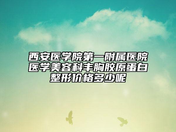 西安醫(yī)學院第一附屬醫(yī)院醫(yī)學美容科豐胸膠原蛋白整形價格多少呢