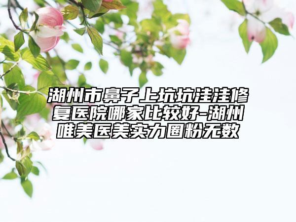 湖州市鼻子上坑坑洼洼修復醫(yī)院哪家比較好-湖州唯美醫(yī)美實力圈粉無數