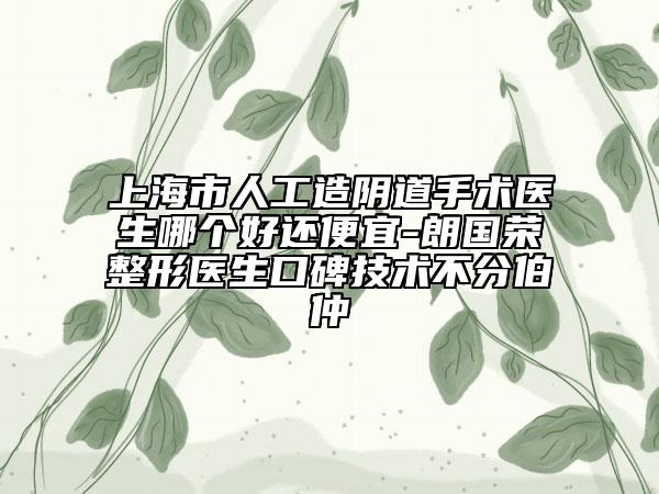 上海市人工造陰道手術醫(yī)生哪個好還便宜-朗國榮整形醫(yī)生口碑技術不分伯仲