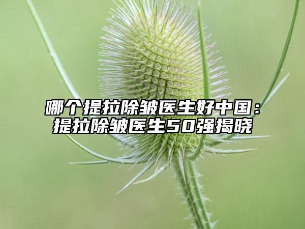 哪個(gè)提拉除皺醫(yī)生好中國：提拉除皺醫(yī)生50強(qiáng)揭曉