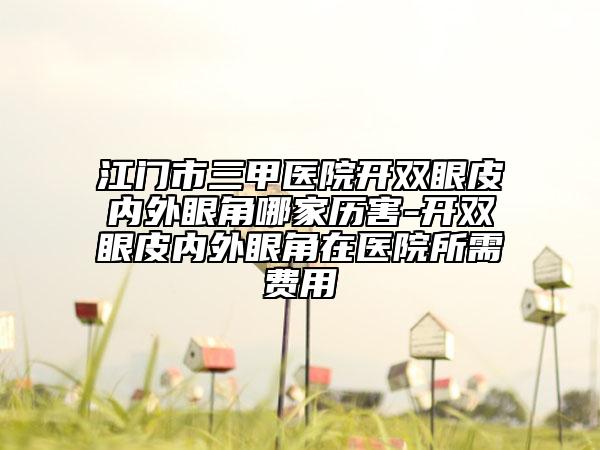 江門(mén)市三甲醫(yī)院開(kāi)雙眼皮內(nèi)外眼角哪家歷害-開(kāi)雙眼皮內(nèi)外眼角在醫(yī)院所需費(fèi)用