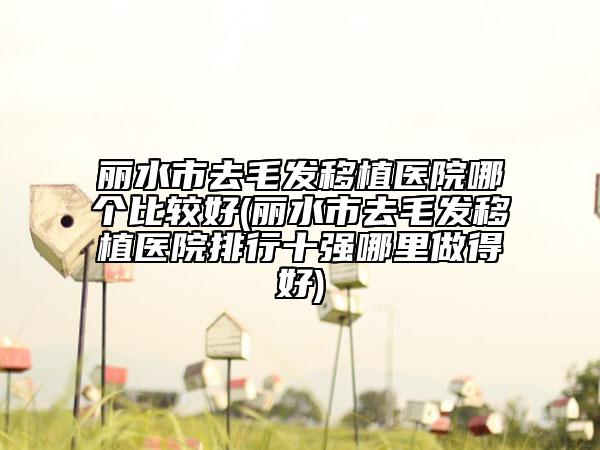 麗水市去毛發(fā)移植醫(yī)院哪個(gè)比較好(麗水市去毛發(fā)移植醫(yī)院排行十強(qiáng)哪里做得好)