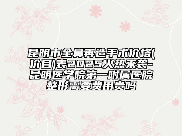 昆明市全鼻再造手術價格(價目)表2025火熱來襲-昆明醫(yī)學院第一附屬醫(yī)院整形需要費用貴嗎