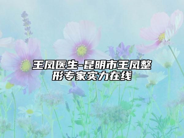 王鳳醫(yī)生-昆明市王鳳整形專家實力在線