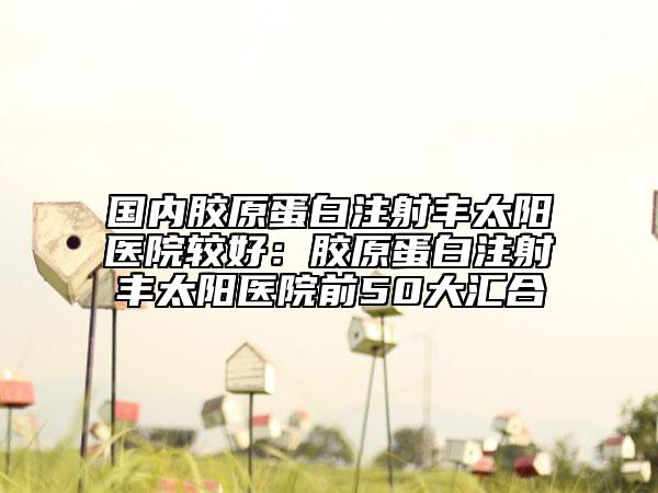 國(guó)內(nèi)膠原蛋白注射豐太陽醫(yī)院較好：膠原蛋白注射豐太陽醫(yī)院前50大匯合