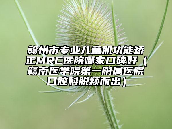 贛州市專業(yè)兒童肌功能矯正MRC醫(yī)院哪家口碑好（贛南醫(yī)學(xué)院第一附屬醫(yī)院口腔科脫穎而出）